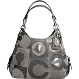 Coach Signature Inlaid Maggie Shoulder Bag Purse 15570 Grey Multi Reviews