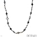 DV ITALY Nice Necklace With Crystals, 6.57.5mm Freshwater Pearls and Simulated gems Made of Black Resin. Total item weight 42.2g Length 43in