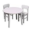 Round Table & Two Chair Set-Wht