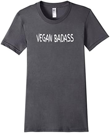Women's Vegan Badass Funny Slim Fit T-Shirt American Apparel Top Tee Medium Asphalt
