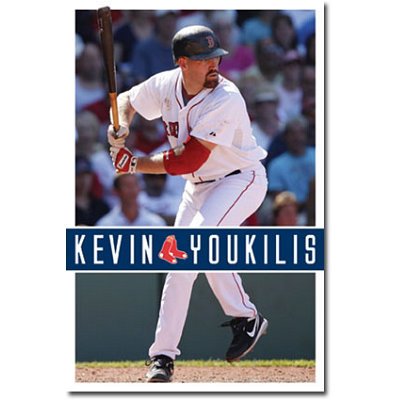 (22x34) Boston Red Sox (Kevin Youkilis at Bat) Sports Poster Print