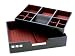 Leather Valet Tray/Cufflink box -Crimson Lining
