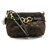 Coach Brooke Signature Capacity Wristlet Case Bag 43105 Brown