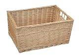 Buff Willow Wicker Storage Basket (L)