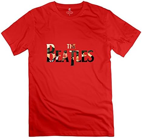 Occation Rock Band The Beatles T Shirts For Men 100% Cotton O-Neck Red L