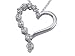 0.50 cts Journey Diamond Heart Pendant - 14kt White Gold FREE GIFT BAG!
