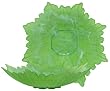 Colorful Recycled Art Glass Large Lime Green Splash Bowl 15"D, 3.75"H
