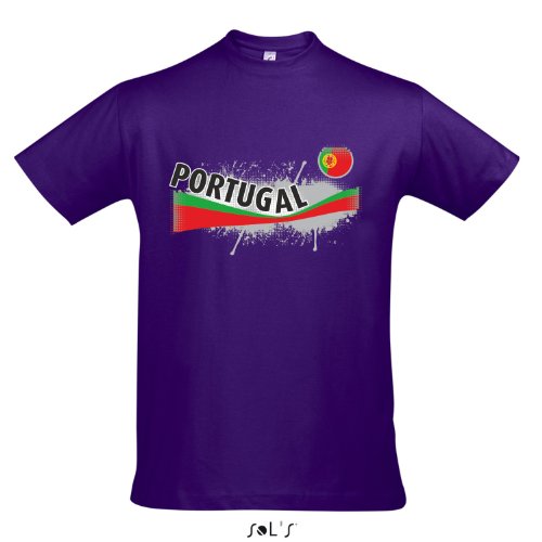 Fanshirt Herren PORTUGAL Ländershirt EM / WM Trikot S-XXL , Dark purple , S