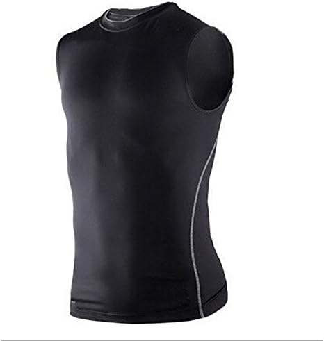 Diamond Candy Men's Tight Round Neck Training Vest Perspiration Wicking Vest Leotard