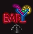 Bar with Martini Neon Sign Sculpture (multi) (14"H x 9"W x 6"D)