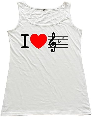 Female Love Music Custom Cool White Top By RRG2G XX-Large