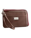 Fossil Patent-Trim Solid Leather Wristlet