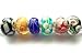 Pack of 6 Colourful Lampwork Beads (Standard Pandora Size) Including Gift Pouch
