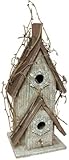 Rustic Country Birdhouse w/Embossed Tin Roof