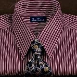 Trim Fit Deep Tonal Stripe Dress Shirt