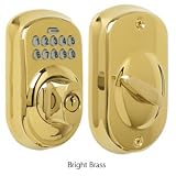 BE365-PLY Schlage Keypad Deadbolt - Bright Brass