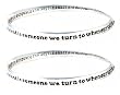 Two (2) Bracelet Set - Friend Poem - A Friend is Someone.. ~ Silver Tone Metal (68mm) (FB88)