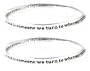Two (2) Bracelet Set - Friend Poem - "A Friend is Someone.." ~ Silver Tone Metal (68mm) (FB88)