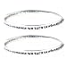 Two (2) Bracelet Set - Friend Poem - "A Friend is Someone.." ~ Silver Tone Metal (68mm) (FB88)