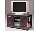 Tv Cabinet with Door Shelves and Side Shelves in Espresso Finish ADS50011