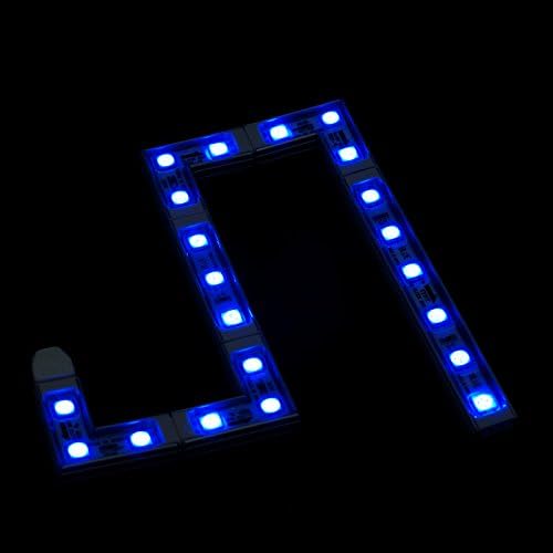 GALAXY LED Lego-Like Rigid Block Bar (Blue, 20") - IP67 Waterproof Dustproof High-Quality Rigid Single Color LED Strip/Self-Install/Sleek, for Windows/Displays/Showcases/Frames