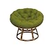 Rattan Papasan Chair with Fabric Cushion