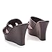 Open Toe Slip On Mule Strappy Platform Wedge Sandals