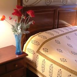Red Poppy ~ Elegant Floral Luxury Indian Print Twin Duvet Cover