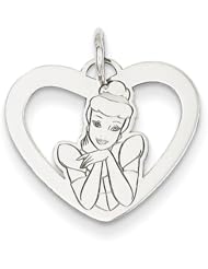 Sterling Silver Disney Cinderella Heart Charm