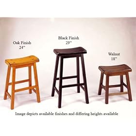 Click here to buy Set of 2 29 Inch High Gaucho Black Finish Saddle Seat Stool SHIPS FOR ONLY $4.95! by LuggageBiz.