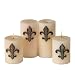 Wilco Imports, Candle Pins, Fleur De Lis, Set of 4, 2.75-inches x 0.6-inches x 2.25-inches