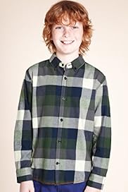 Pure Cotton Button Down Collar Checked Shirt
