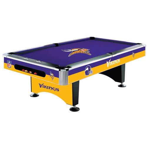 Minnesota Vikings Team Logo 8 Foot Pool Table WITH Logo Felt