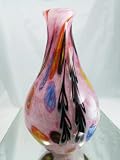 17 Glass Volcano Vase Beautiful & Heavy 100% Handblown Art X597