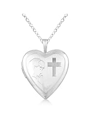 Heart Locket Pendant First Holy Communion Design Sterling Silver