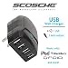 Scosche reVIVE Quad 4-Port USB Home Charger for iPhone/iPod/Blackberry/MP3 Players (Black)