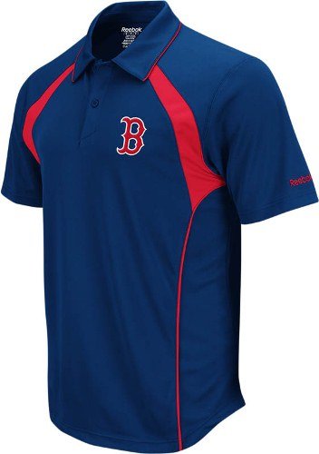Boston Red Sox Reebok Trainer Navy Performance Polo Shirt