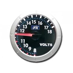 FK-Automotive Zusatzinstrument Voltmeter Serie 6 Universal, schwarz/wei�