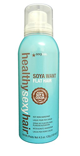 Healthy Sexy Hair Soya Want Flat Hair Hot Iron Spray - 4.5 oz.