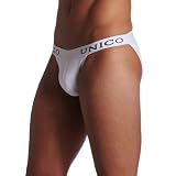 Mundo Unico Men's Tanga Copa Caribean Cristalino Bikini, White, Large