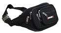 Bauchtasche Gürteltasche Sport aus Nylon Schwarz/Blau mit vielen Taschen