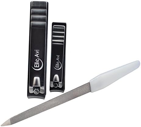 Nail Clipper Set With Bonus File - 2 Extra Sharp Stainless Steel Fingernail & Toenail Clippers For Men & Women
