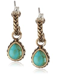 Barse "Basics" Genuine Turquoise Half Hoop Earrings