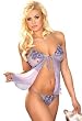 Stunning Magic Silk Midnight Magic Lace Babydoll and Thong in Lilac
