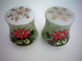Christmas Holly Salt and Pepper Shakers by Lefton China -- Labels on Bottom