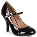 Journee Collection Womens Patent Round Toe Mary Jane Pumps
