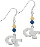 Georgia Tech Yellow Jackets Bicone Crystal Earrings
