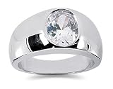 0.00 ctw Men's Diamond Ring in 14K White Gold