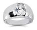 0.00 ctw Men's Diamond Ring in 14K White Gold