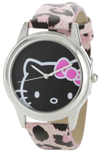 Hello Kitty Leopard Print Women?s Watch with Black Dial - H3WL1003PK